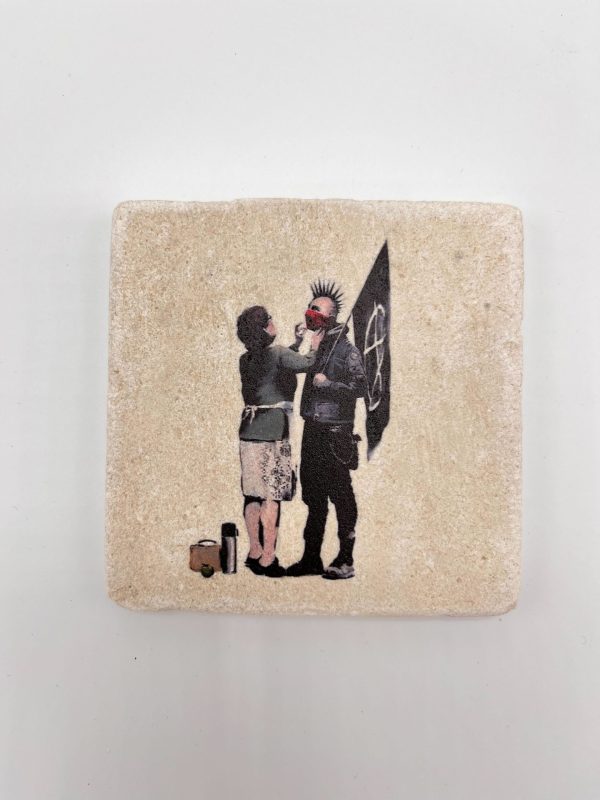 Banksy Tile ‘Anarchist Punk and Mum’