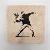 Banksy Tegel 'Flowerthrower'