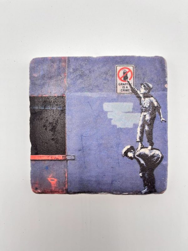 Banksy Tile 'Graffiti Is A Crime'