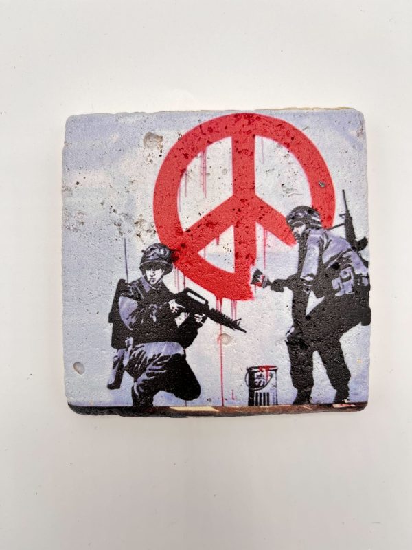 Banksy Tile 'Peace Soldiers'