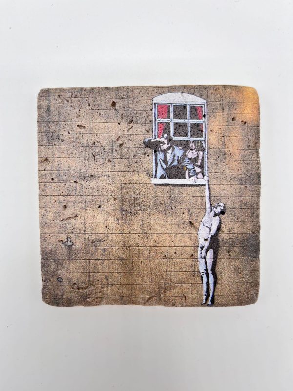 Banksy Tile 'Well Hung Lover'