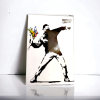 Banksy's Graffiti-koelkastmagneet - The Flowerthrower - Afbeelding 2
