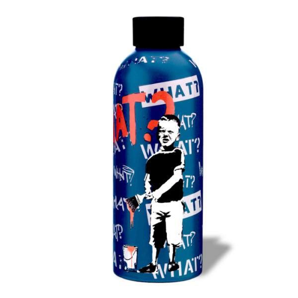 Banksy's Graffiti Dual Water Bottle 500ml - What?