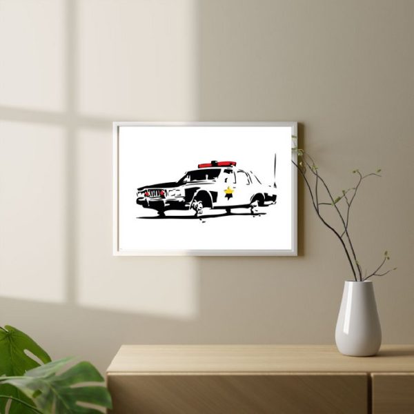 Banksy Art Print (70x50cm) - Police Car - Afbeelding 2