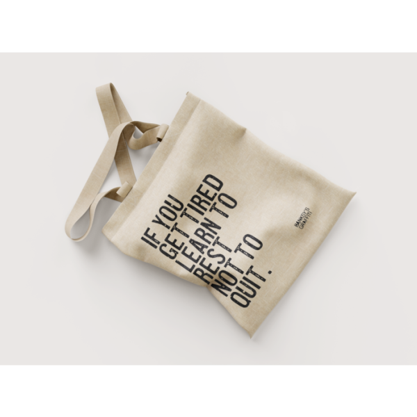 Banksy's Graffiti Mini Tote Bag - If You Get Tired