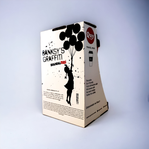 Banksy Reisbeker in RPET 400 ml - Bandaged Heart - Afbeelding 5