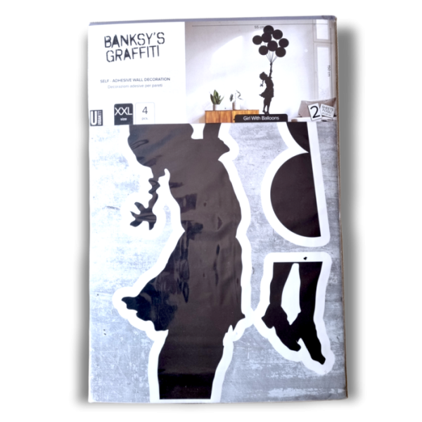 XXL Banksy Muursticker (55x150cm) - Flying Balloons Girl - Afbeelding 2