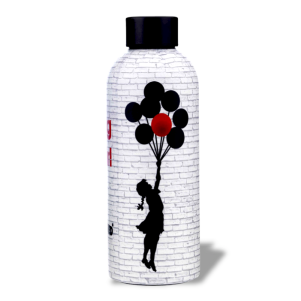 Banksy's Graffiti Dual Water Bottle 500ml - Flying Balloons Girl